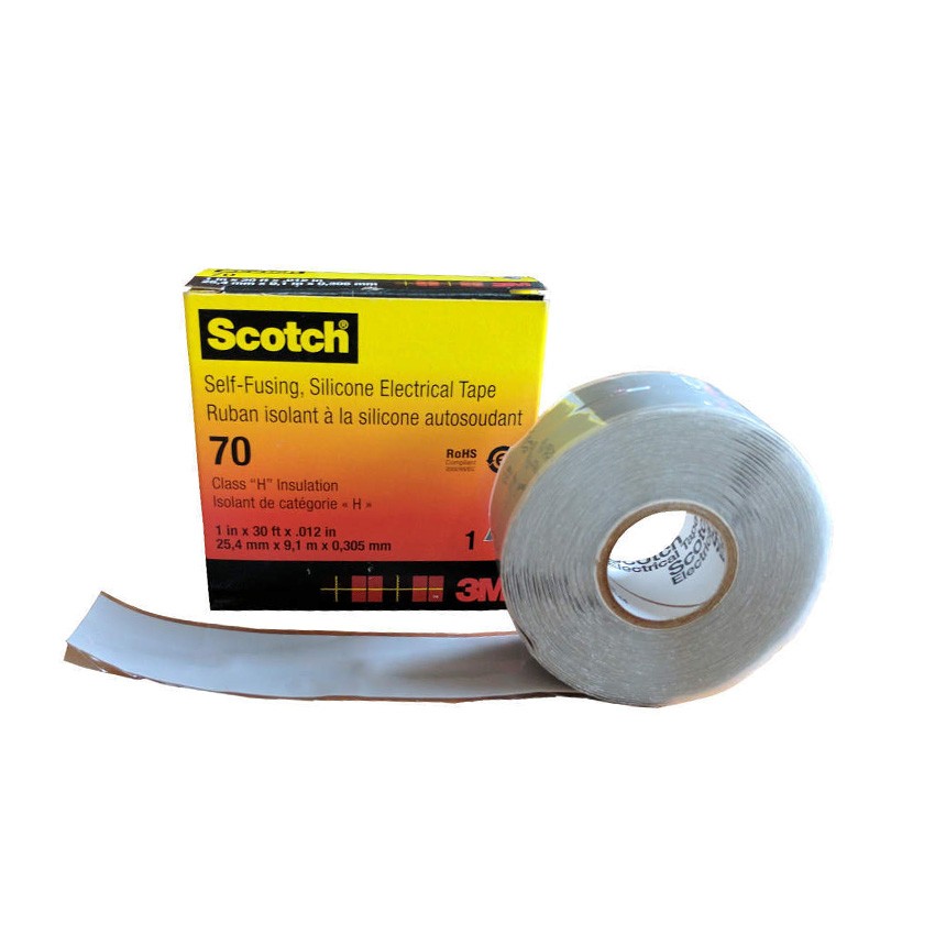 Product of 3M Scotch 70 Self-Fusing Silicone Electrical Tape (25mm x 9mm) 3M-7000032613-SPR-N