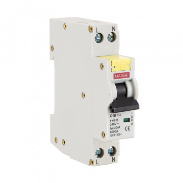 Product Interrupteur Combiné DPN (Différentiel + Disjoncteur) Résidentiel 1P+N 6-40A 6kA Courbe C MAXGE 