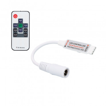 Product Mini Contrôleur Variateur Ruban LED 12/24V DC RGB avec Télécommande RF