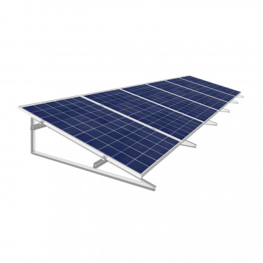 Product of 30º Inclined Structure for Solar Panels, mounted on flat sheet metal and concrete.