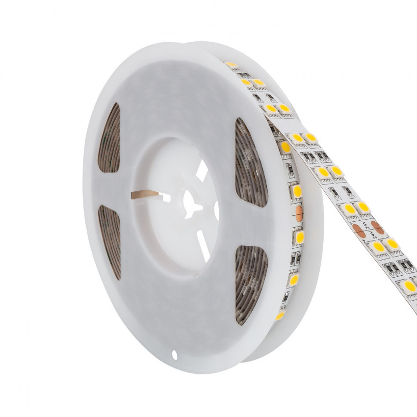 Produit de Ruban LED 24V DC 120LED/m 5m Double Largeur IP20 Largeur 15mm Coupe tous les 10cm 