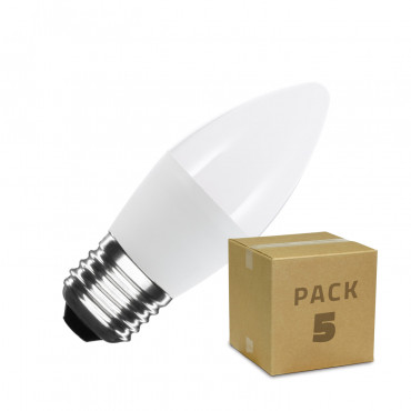 Product Set LED lampen E27 C37 5W LED lampen. (5 stuks)