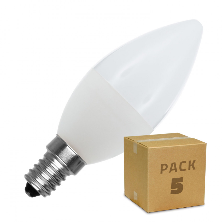 Produit de Pack 5 Ampoules LED E14 5W 400 lm C37