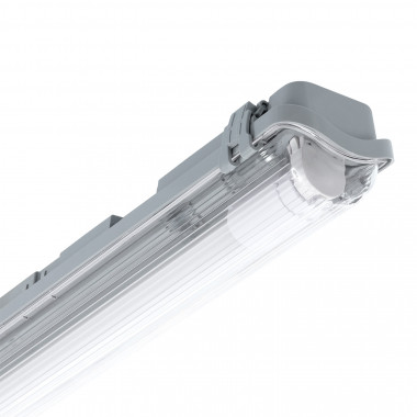 Plafoniera Stagna Slim per un Tubo LED 60 cm IP65 Connessione Unilaterale