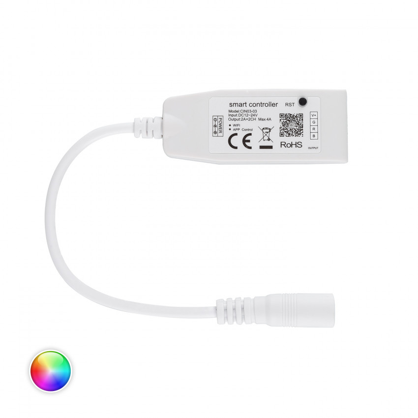 Produit de Mini Contrôleur Variateur Ruban LED 12/24V DC RGB WiFi 