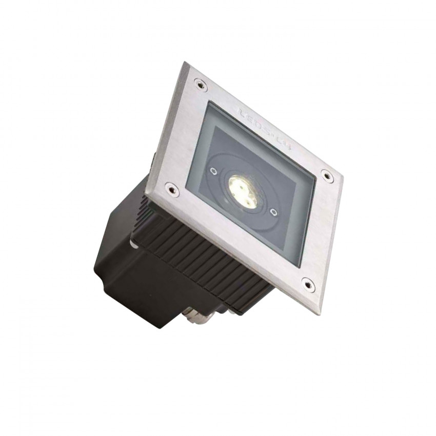 Prodotto da Segnapasso LED Quadrato a Terra Gea Power Led IP67 6W LEDS-C4 55-9723-CA-CL