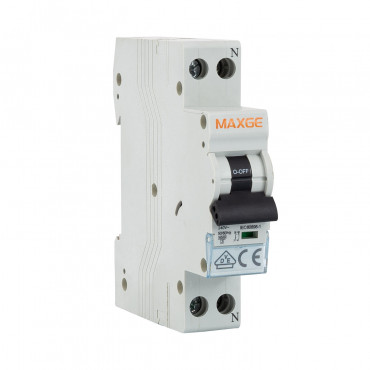 Product Interruttore Magnetotermico Residenziale DPN 1P+N 6-32A 6kA Curva C Alpha+ MAXGE