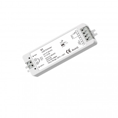 Produit de Contrôleur Variateur Ruban LED 5/12/24/36V DC Monochrome compatible avec Télécommande RF et Bouton-Poussoir 