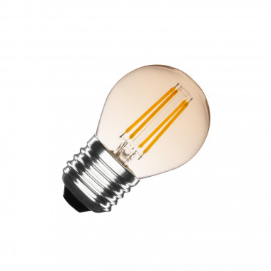 LED Filamentní Žárovka E27 4W 400lm G45 Stmívatelná Gold