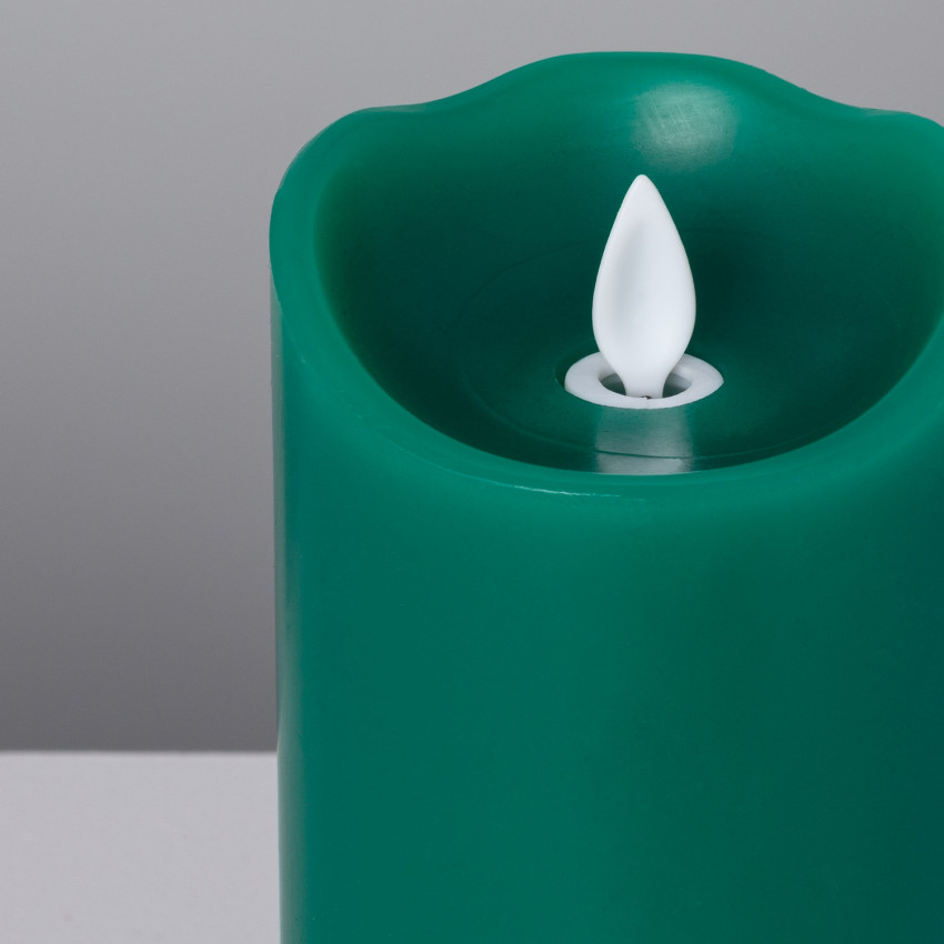 Product of Pack of 3u LED Natural Wax Special Flame Candles in Green