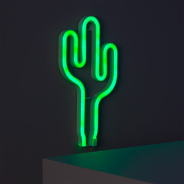 Neon LED Kaktus z Baterią