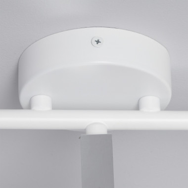 Lampada da Soffitto Circolare Orientabile in Metallo e Legno 3