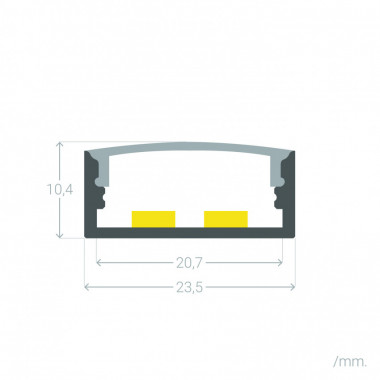 Produkt od Přisazený Hliníkový Profil se Souvislým Krytem pro Dvojité LED Pásky do 20mm