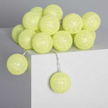 Guirlande à piles Tropique 20 LED Boules en Coton L 210 cm - Guirlande et  décoration lumineuse - Décomania