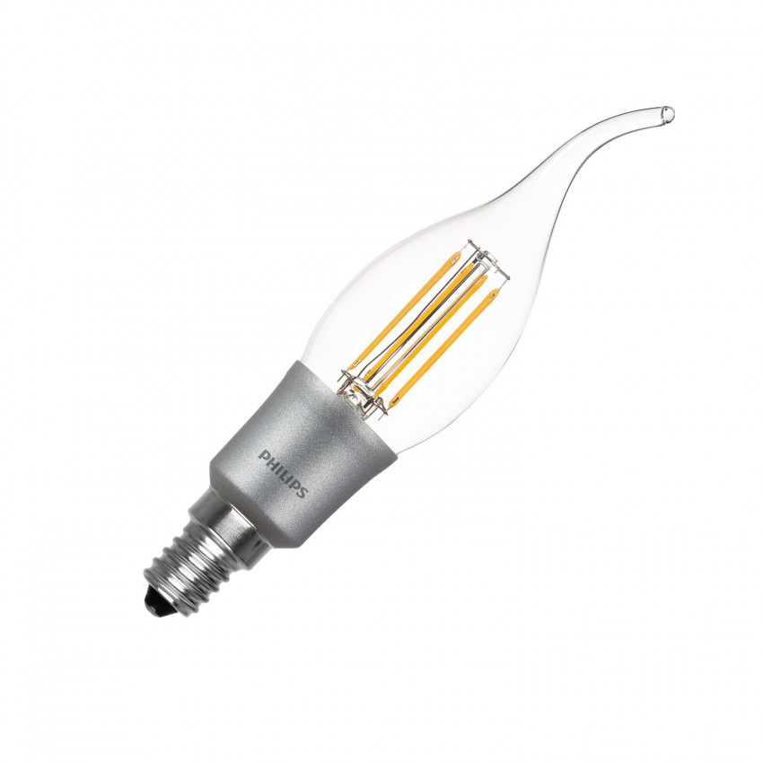 Product of 5W E14 BA38 470 lm Philips Dimmable Candle LED Filament Bulb