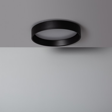 Plafonnier LED 20W Rond Ø450 mm Métal CCT Sélectionnable Noir Design
