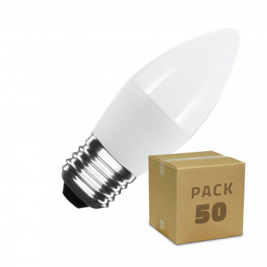 50er Pack LED-Glühbirnen E27 C37 5W Neutral Weiß