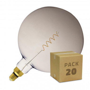 20er Pack LED-Leuchten E27 Dimmbar Filament Smoke Big Supreme G250 4W Warmweiß