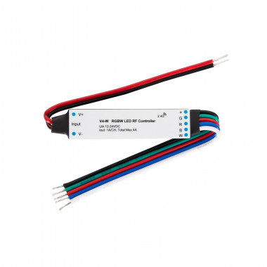 Controller Mini für LED-Streifen RGBW 12/24V kompatibel mit RF-Fernbedienung