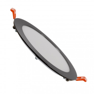 Downlight LED 12W SuperSlim Circolare Nero Lucido Foro Ø 155mm