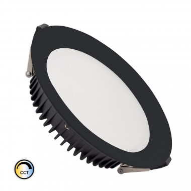Downlight LED 40W SAMSUNG New Aero Slim CCTMożliwość Wyboru 130 lm/W Microprizmatyczny (UGR17) LIFUD Czarny Wycięcie Ø 200 mm
