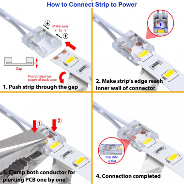 Connecteur HIPPO Angle pour Ruban LED 24/48V DC SMD&COB IP20