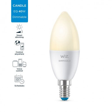 Product of 4.9W E14 C37 Smart WiFi + Bluetooth WIZ Dimmable LED Bulb