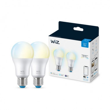 Produkt od Balení 2x LED Žárovek Smart E27 8W 806 lm A60 WiFi + Bluetooth Stmívatelná CCT WIZ