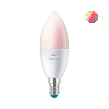 4.9W E14 C37 Smart WiFi + Bluetooth WIZ RGB+CCT Dimmable LED Bulb