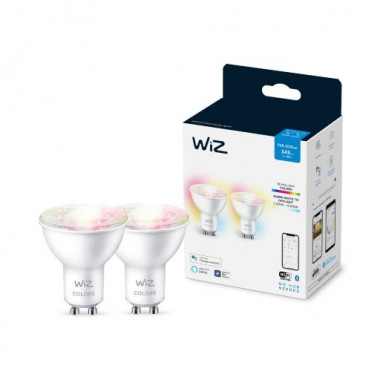 Produkt von 2er Pack LED-Glühbirnen Smart GU10 4.9W 245 lm PAR16 WiFi + Bluetooth Dimmbar RGB+CCT WIZ