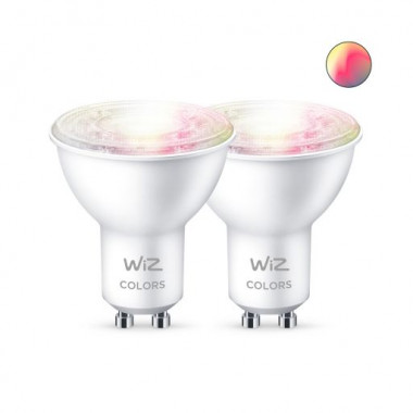 Produkt von 2er Pack LED-Lampe Smart WiFi + Bluetooth GU10 PAR16 RGB+CCT Dimmbar WIZ 4.9W