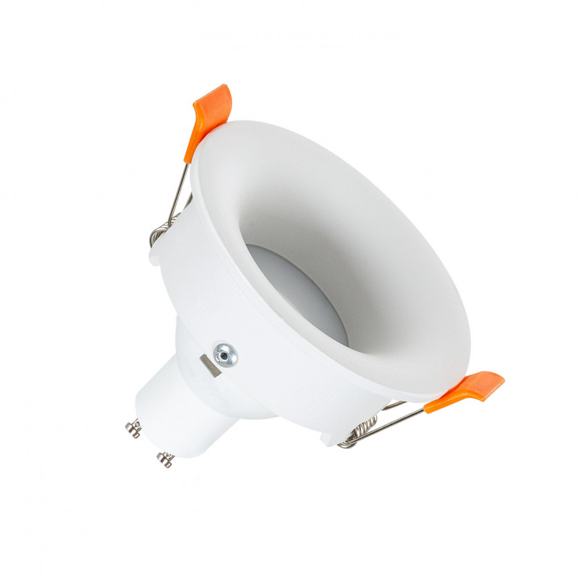 Product van Downlight Halo Wit rond voor GU10 / GU5.3 LED lampen indirect licht Zaagmaat Ø 70 mm