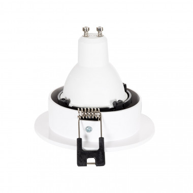 Produit de Collerette Downlight Conique Faible UGR Noir pour Ampoule LED GU10/GU5.3 Coupe Ø 90mm