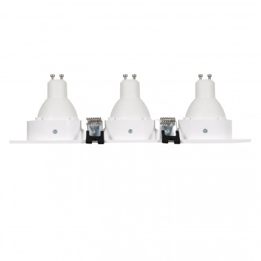 Produkt von Downlight-Ring Eckig Schwenkbar für 3 LED-Lampen GU10 / GU5.3