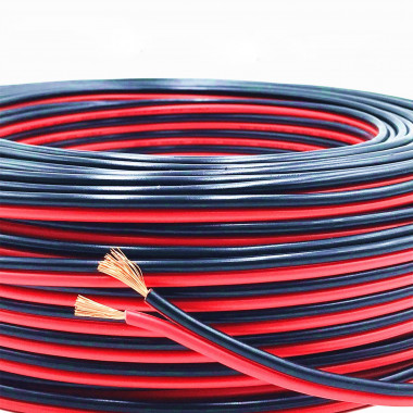 Plochá Elektrická Kabelová Hadice 2x0.5mm² pro Jednobarevné LED Pásky