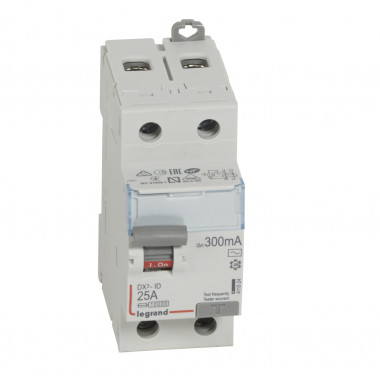 Interrupteur Différentiel DX³ Industriel 2P-300mA 10kA Class AC 25-63A LEGRAND 411524