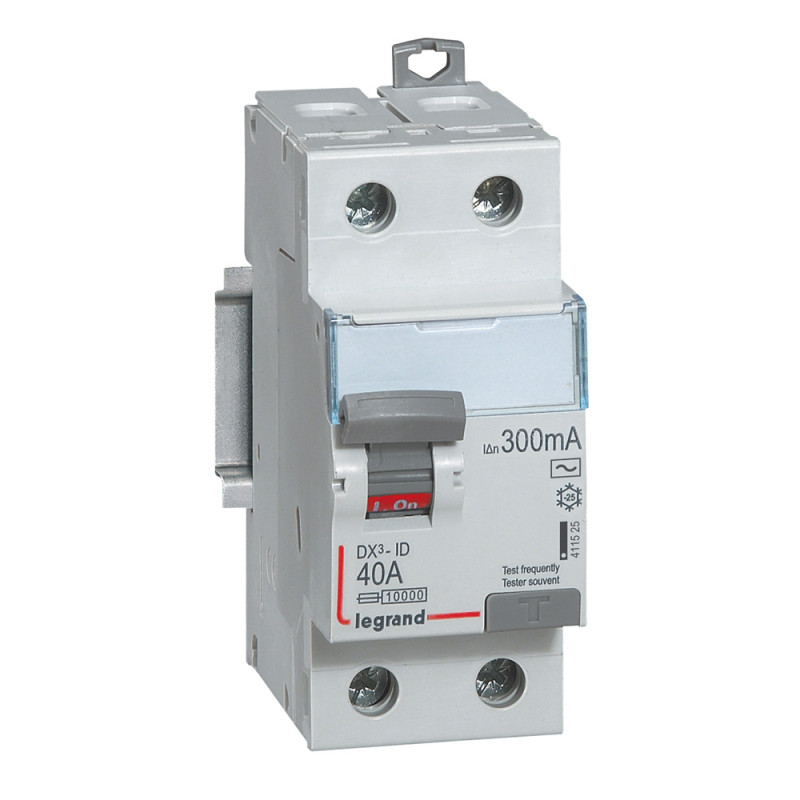 Product van Differentiële Schakelaar Industrieel 2P 300mA 25-63A 10kA Clase AC LEGRAND DX³ 411524