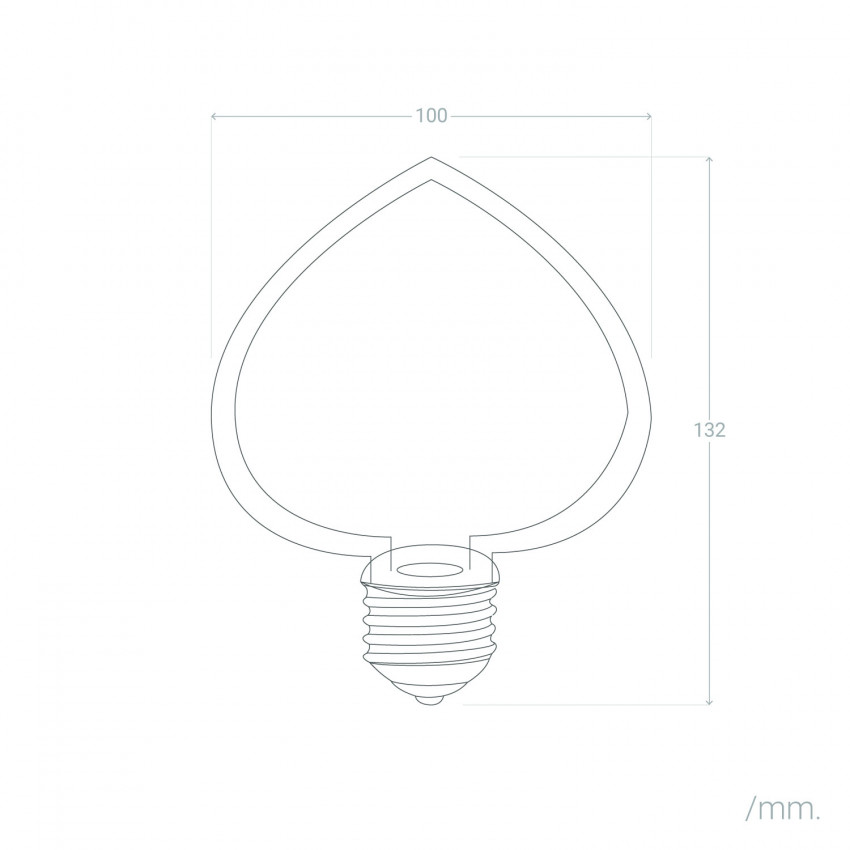 Produit de Ampoule LED Filament E27 4W 400 lm Néon Heart