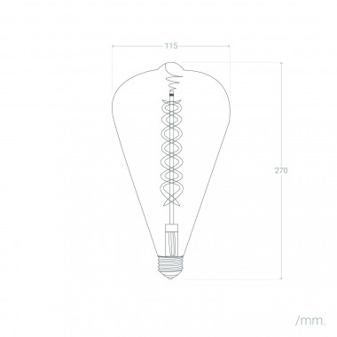 Product van LED Lamp  Filament  E27 4W 400 lm ST115  Amber