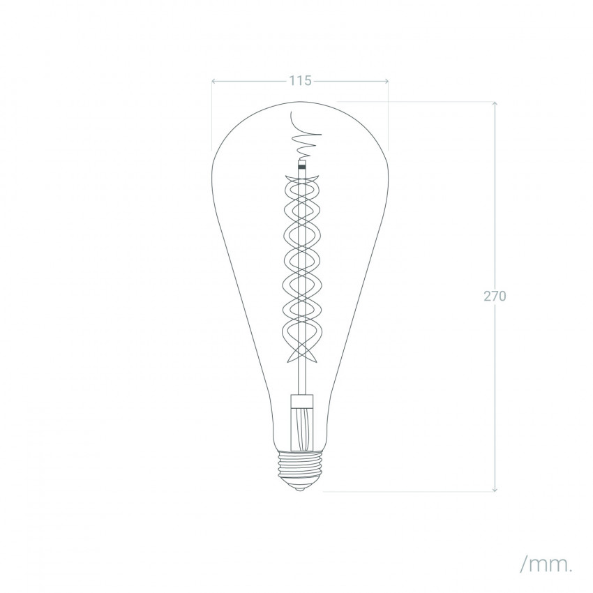 Product van LED Lamp E27 Filament Smoky Big Lemon ST115 8W