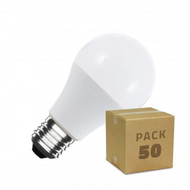 50er Pack LED-Glühbirnen E27 A60 7W Kaltes Weiss