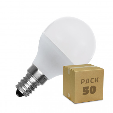 50er Pack LED-Leuchten E14 G45 5W Kaltes Weiss