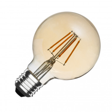 LED Filamentní Žárovka E27 5.5W 495 lm G80 Stmívatelná Gold