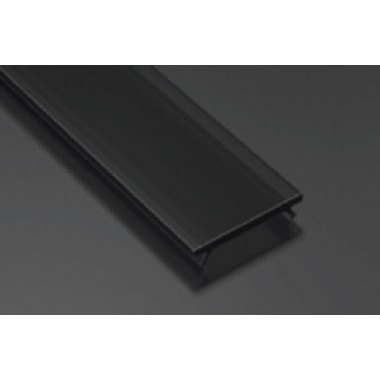 Produit de Profilé Aluminium en Saillie Demie-Arrondie 2m Noir pour Double Rubans LED jusqu'à 12mm