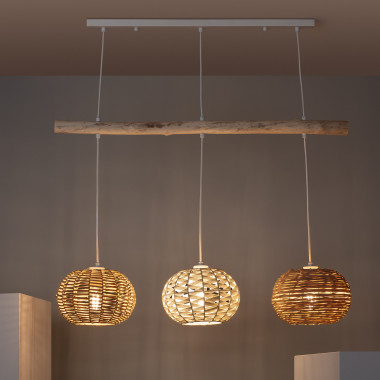 Luce moderna di metà secolo, lampada in legno, lampada scandinava,  plafoniera, lampada moderna di metà secolo, lampada a sospensione in legno,  moderna -  Italia