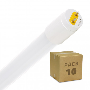 PACK of 10 90cm 14W T8 G13 Glass LED Tubes with One Side Power (110lm/W)