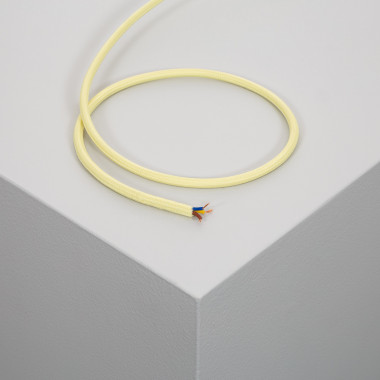 Textile Electrical Cable in Yellow