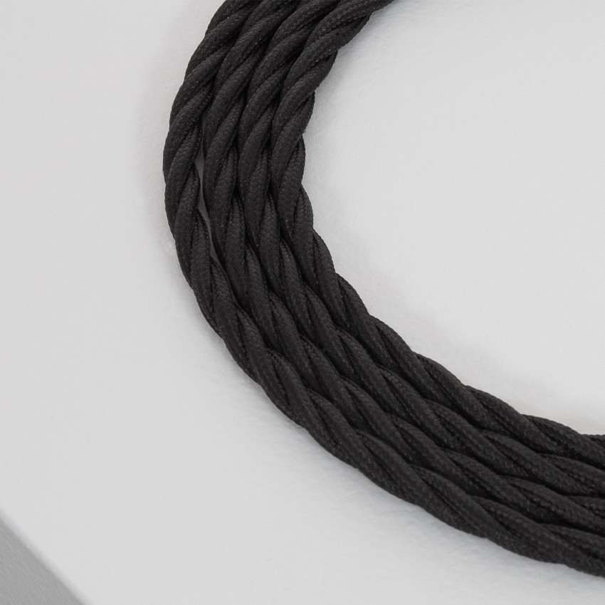 Product of Braided Textile Electrical Cable in Black
