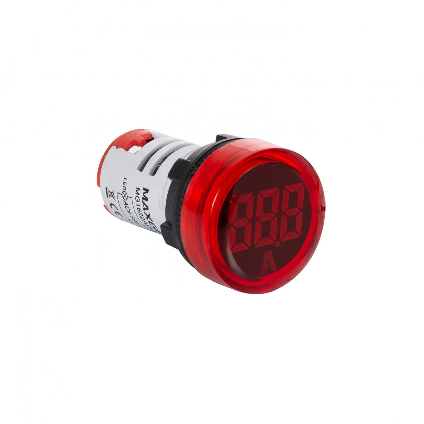 Produkt od Světelná Kontrolka MAXGE s Ampérmetrem 0-100V Ø22mm