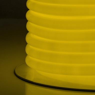 Product van LED Strip neon Flexibel Rond 360 120LED/m IP67 geel 50 meter